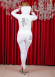 Luxurious Three-Piece Velvet Pajama Set, Code 1018 - white
