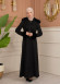 Velvet Suede Trench Coat with Faux Fur Lining, Code 1368 - black