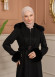 Velvet Suede Trench Coat with Faux Fur Lining, Code 1368 - black