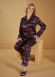 Saten Barbie Detaylı Pijama - 1093-1 - Lacivert