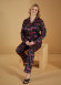 Saten Barbie Detaylı Pijama - 1093-1 - Lacivert