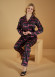 Saten Barbie Detaylı Pijama - 1093-1 - Lacivert