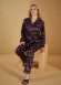 Saten Barbie Detaylı Pijama - 1093-1 - Lacivert