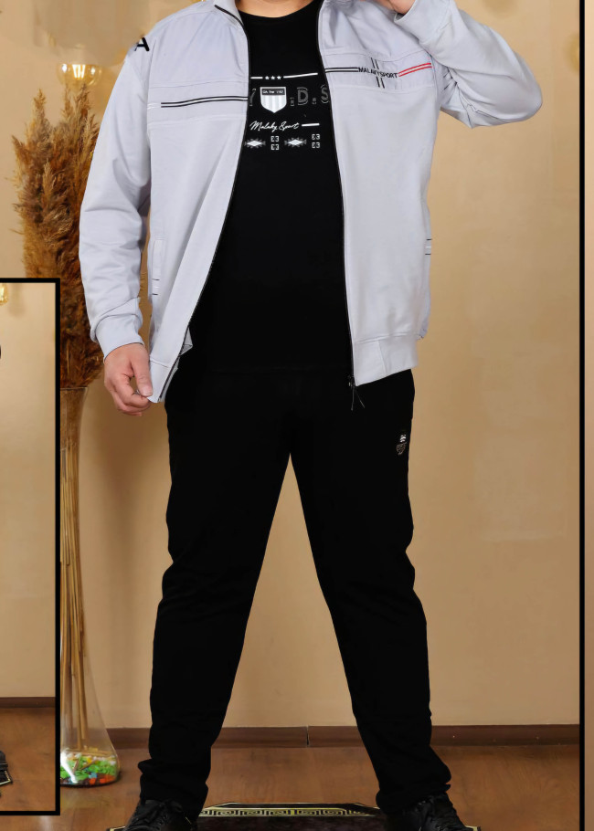 Mens Plus Size Tracksuit Code 2208 - gray