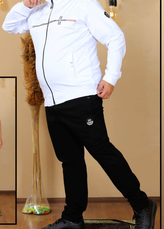 Mens Plus Size Tracksuit Code 2208 - white