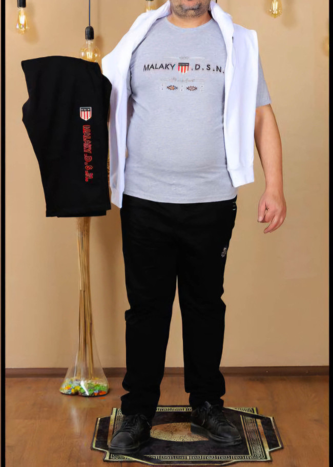 Mens Plus Size Tracksuit Code 2208 - white