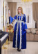 Royal Velvet Kaftan Code 4120 - blue