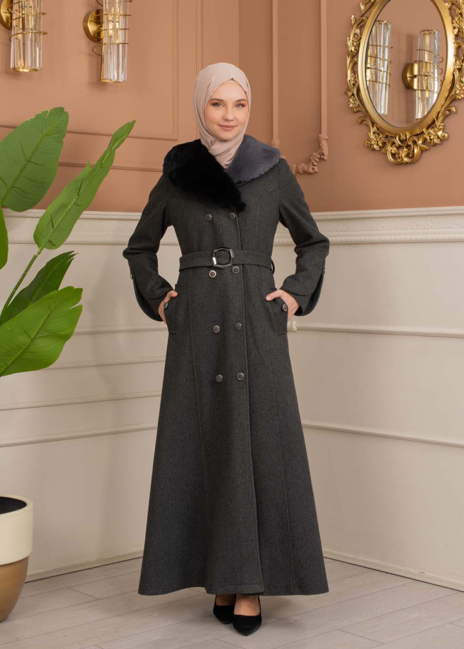 Women’s Winter Wool Coat 1370  - Anthracite