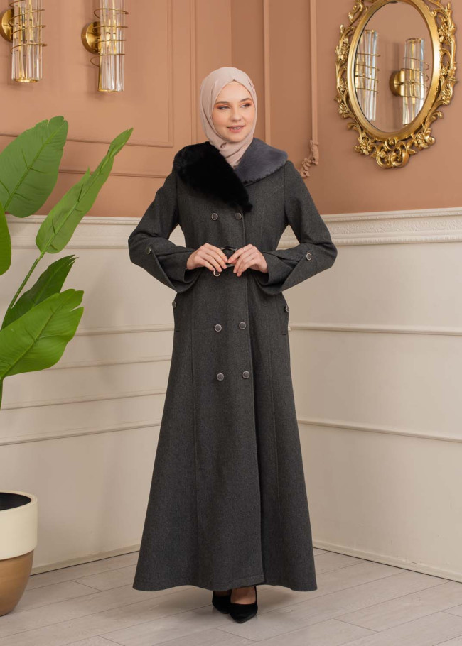 Women’s Winter Wool Coat 1370  - Anthracite