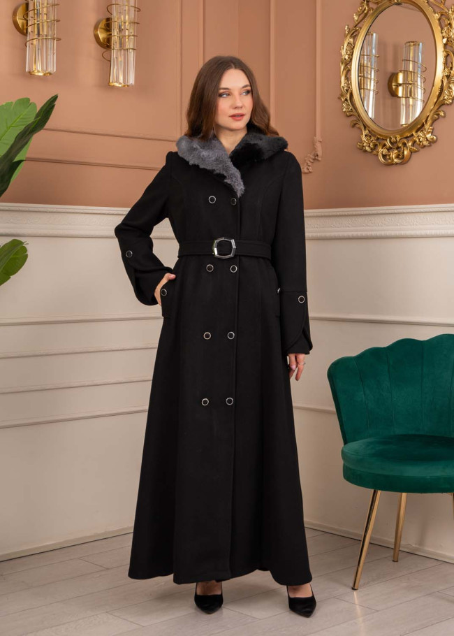 Women’s Winter Wool Coat 1370  - black