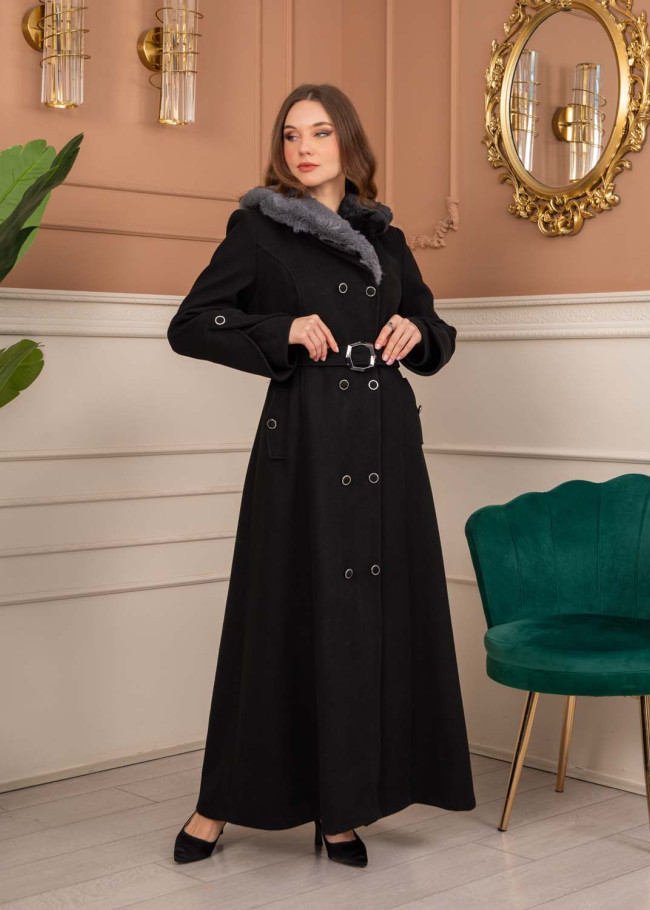 Women’s Winter Wool Coat 1370  - black