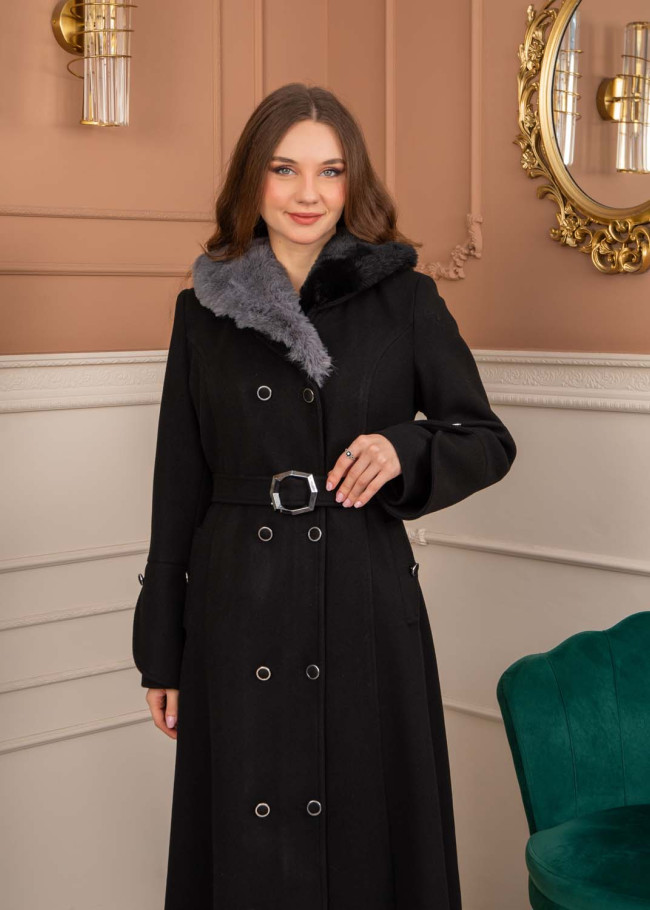 Women’s Winter Wool Coat 1370  - black