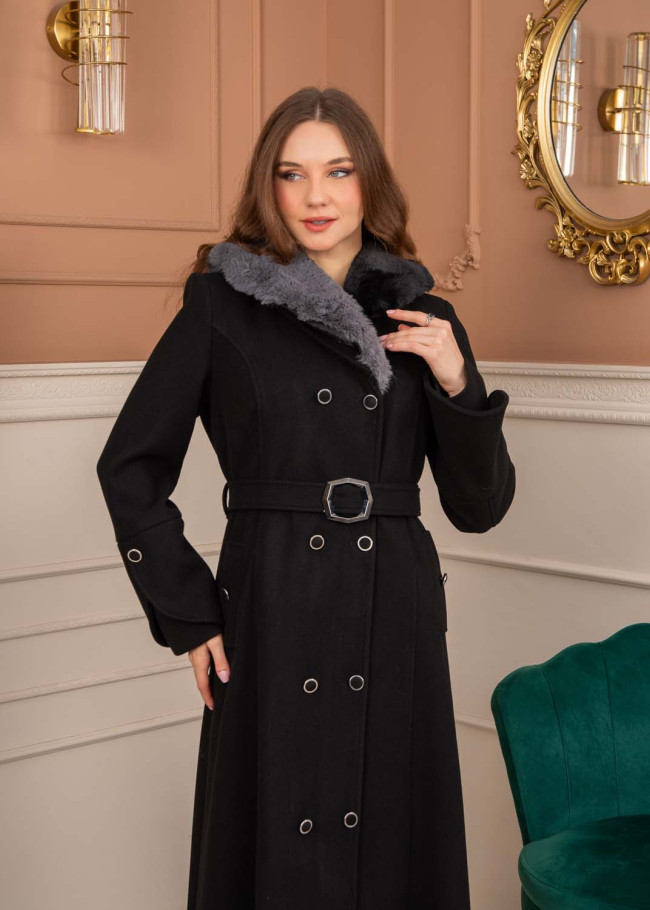 Women’s Winter Wool Coat 1370  - black
