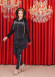 Velvet Long Pajama - Code 1023 - black