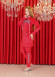 Velvet Long Pajama - Code 1023 - red