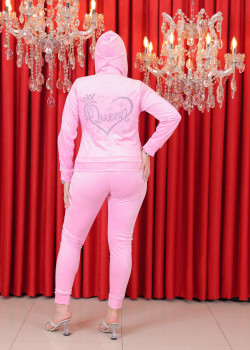 بيجاما ملكية مخمل بمقاسات كبيرة - كود 1026 - زهر