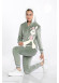 Girls Korean Velvet Pajama Set - Bunny Design - Code 3101 - khaki