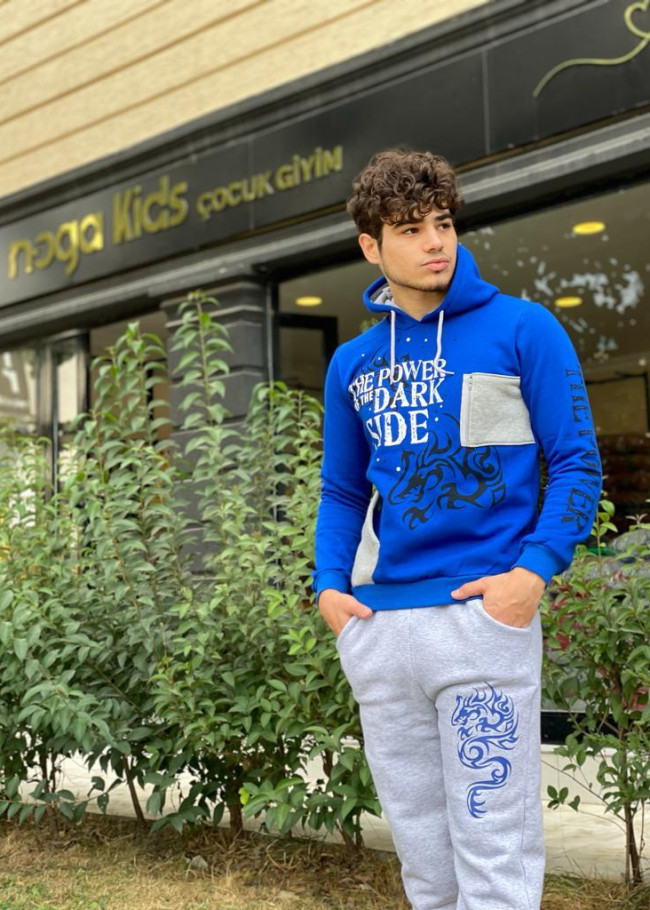 Çocuk Polar Pijama Takımı - Kod 3106 - Mavi