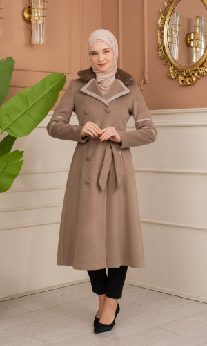 ترانشكوت نسائي "أناقة الشتاء" من الجوخ الموهير - كود 1371 - شوكو كاشف