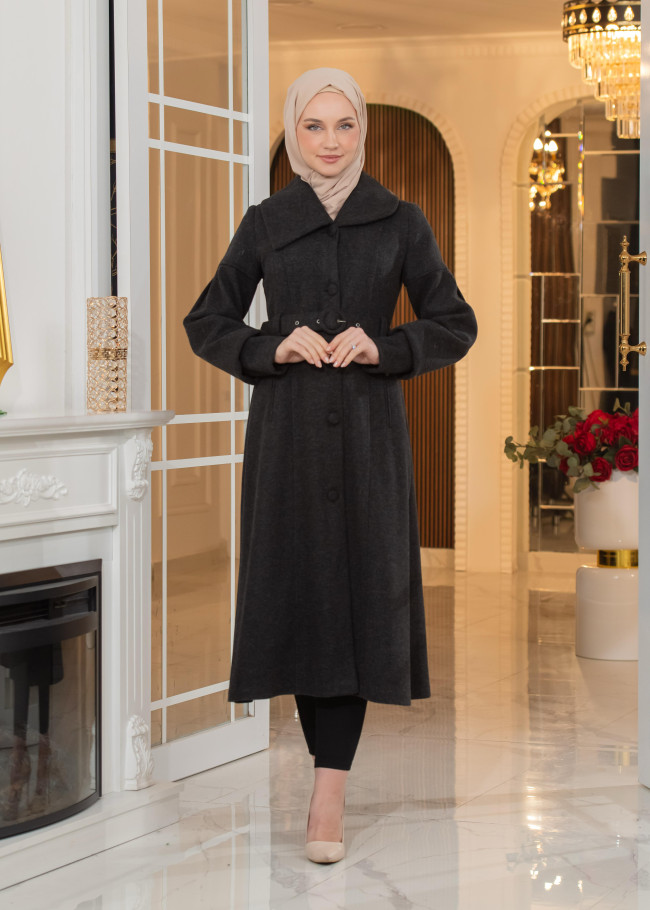 Womens Mohair Wool Trench Coat 