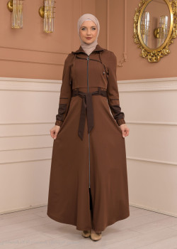 مانطو نسائي صيفي طويل برادا - كود 1234 - بني