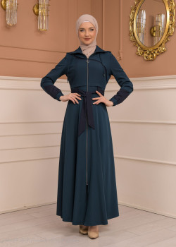 مانطو نسائي صيفي طويل برادا - كود 1234 - تركواز