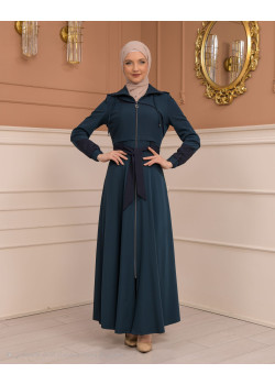 مانطو نسائي صيفي طويل برادا - كود 1234 - تركواز