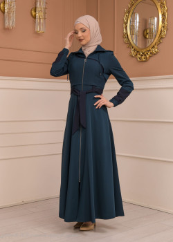 مانطو نسائي صيفي طويل برادا - كود 1234 - تركواز