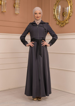 مانطو نسائي صيفي طويل برادا - كود 1234 - فضي