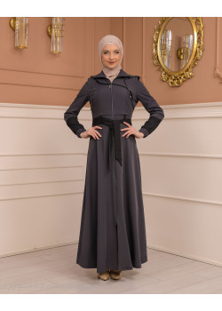 مانطو نسائي صيفي طويل برادا - كود 1234 - فضي