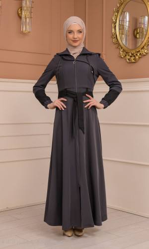 Womens Summer Long Coat Prada - Code 1234 - gray