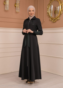 مانطو نسائي صيفي طويل برادا - كود 1234 - اسود