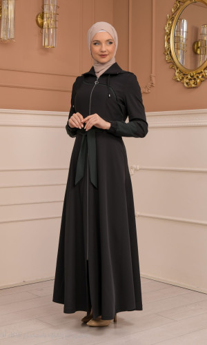 مانطو نسائي صيفي طويل برادا - كود 1234 - اسود