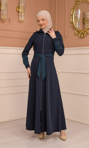 مانطو نسائي صيفي طويل برادا - كود 1234 - كحلي