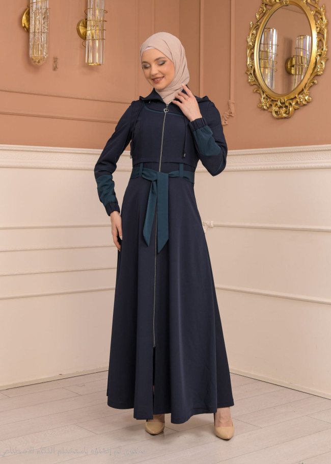 Womens Summer Long Coat Prada - Code 1234 - deep blue
