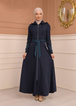 مانطو نسائي صيفي طويل برادا - كود 1234 - كحلي