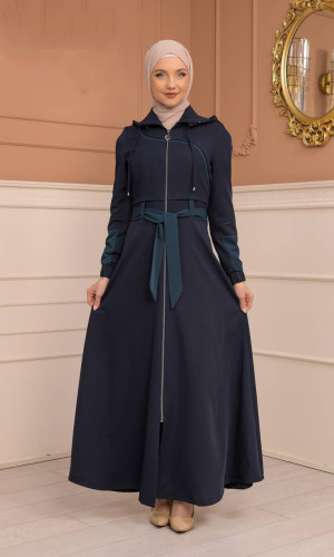 مانطو نسائي صيفي طويل برادا - كود 1234 - كحلي