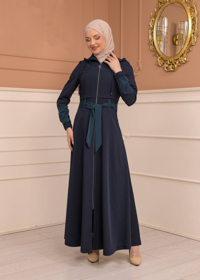 Womens Summer Long Coat Prada - Code 1234 - deep blue