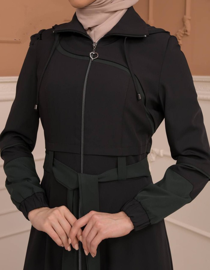 Womens Summer Long Coat Prada - Code 1234 - Schwarz