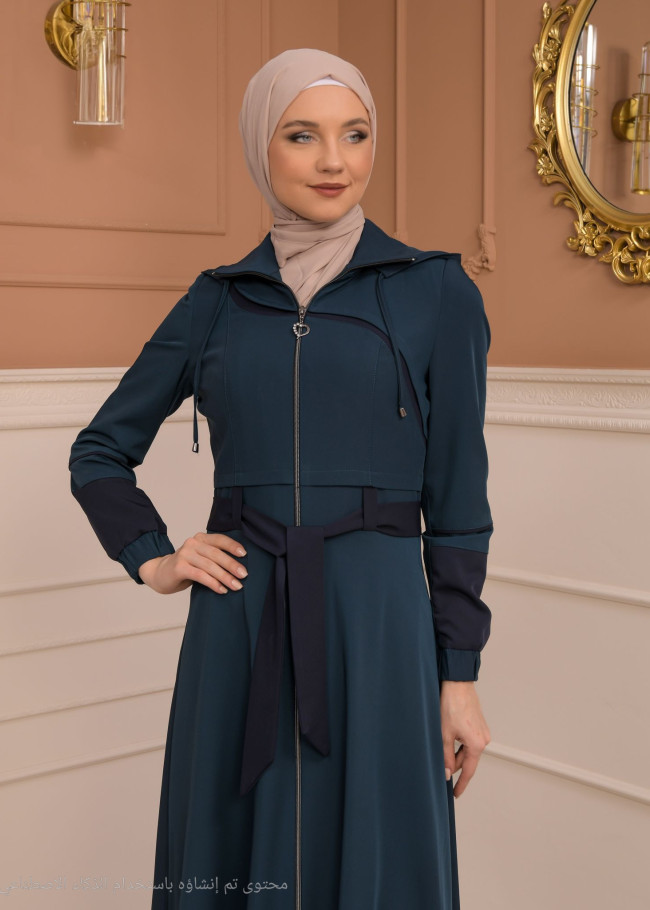 Womens Summer Long Coat Prada - Code 1234 - turquoise