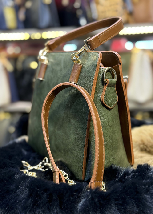 Luxury Leather Womens Handbag - Code 936 - green