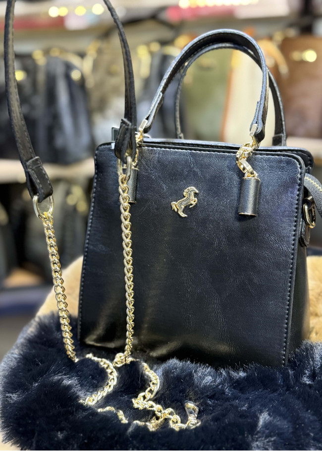Luxury Leather Womens Handbag - Code 936 - black