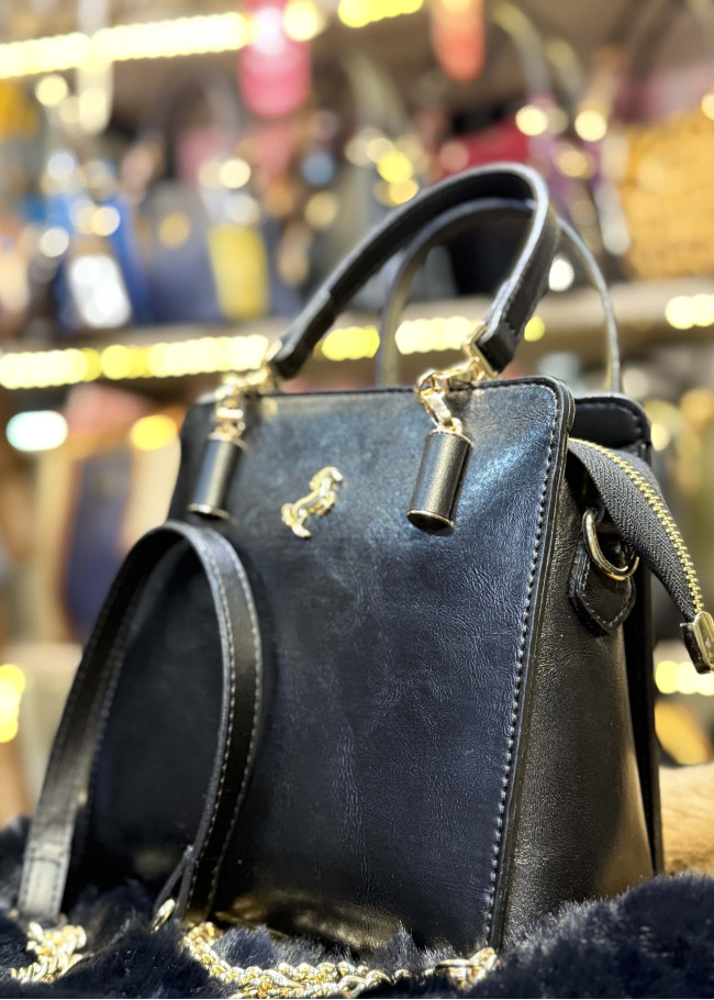 Luxury Leather Womens Handbag - Code 936 - black