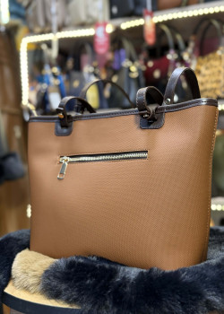 شنطة يد نسائية كبيرة - كود 982 - ترابي