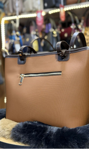 شنطة يد نسائية كبيرة - كود 982 - ترابي