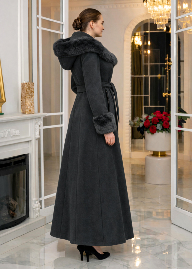 1392 مانطو جوخ كسرات - Schwarz