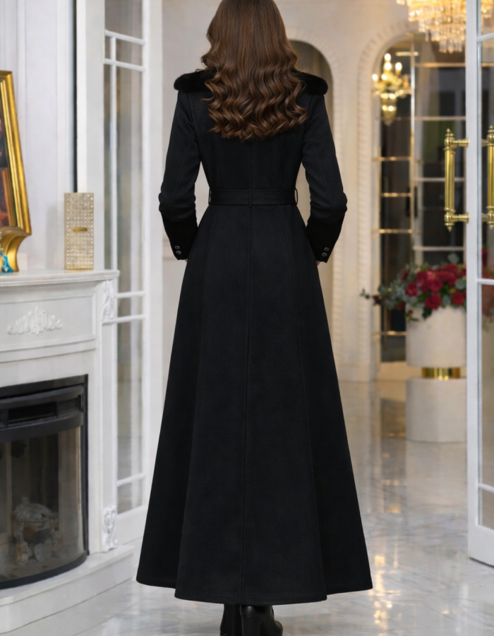1396 مانطو شاموا  - black