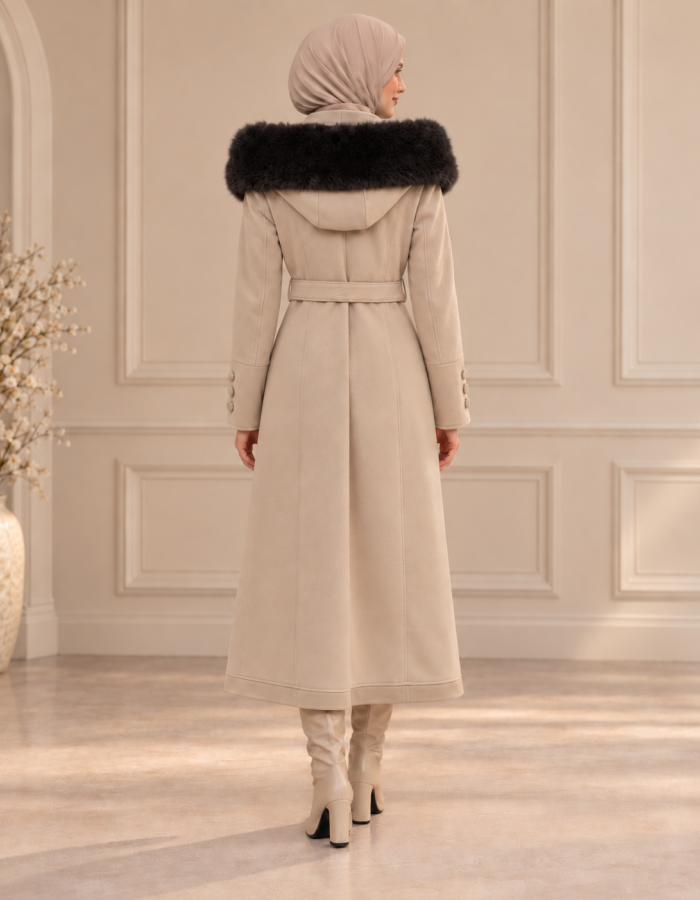 1397 ترانشكوت ميدي جو كبيشون  - Beige