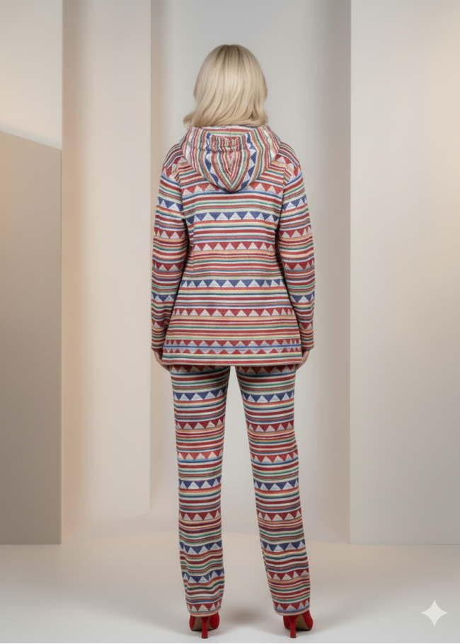 1028 بجامة جوخ كبيشون - احمر