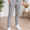 Formal - Sport - Checkered Pants | Code: 2004 - white